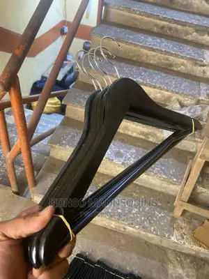 Wooden Clip Black Hangers