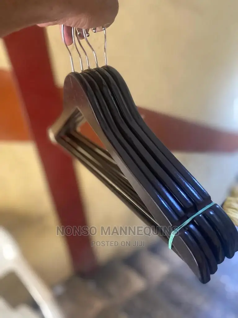 Wooden Clip Black Hangers