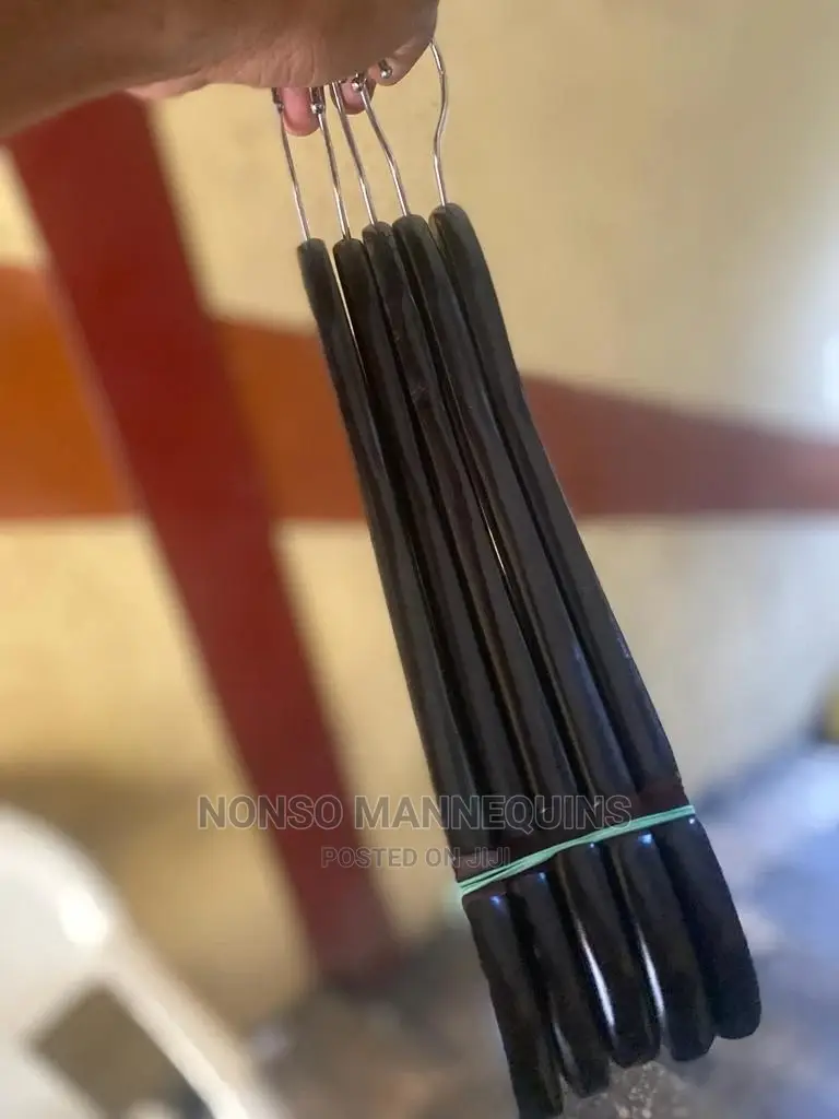 Wooden Clip Black Hangers