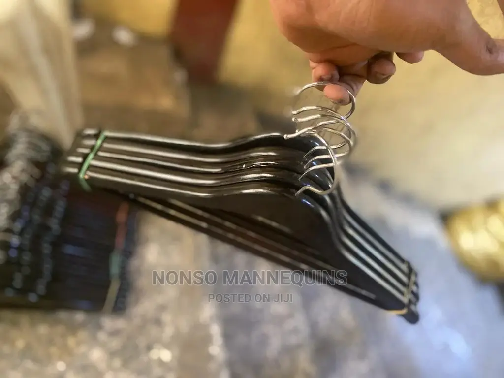 Wooden Clip Black Hangers