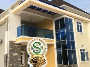 Balcony Dark Grey Glass Design at Jahi District Abuja