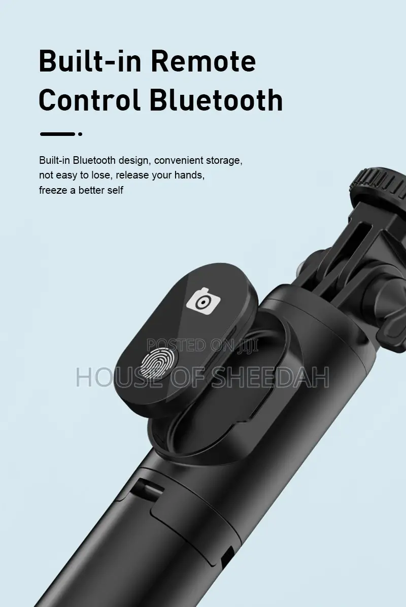 Multifunctional Wireless Bluetooth Selfie Stick With Light