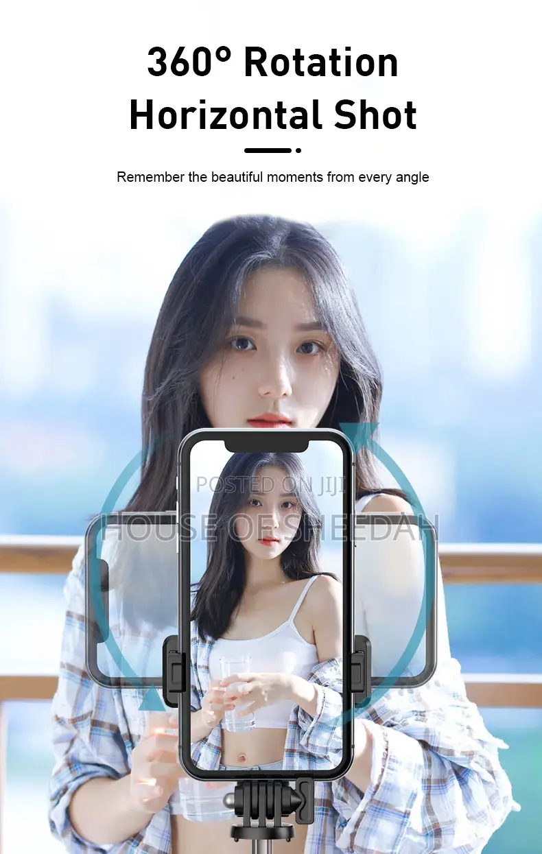 Multifunctional Wireless Bluetooth Selfie Stick With Light