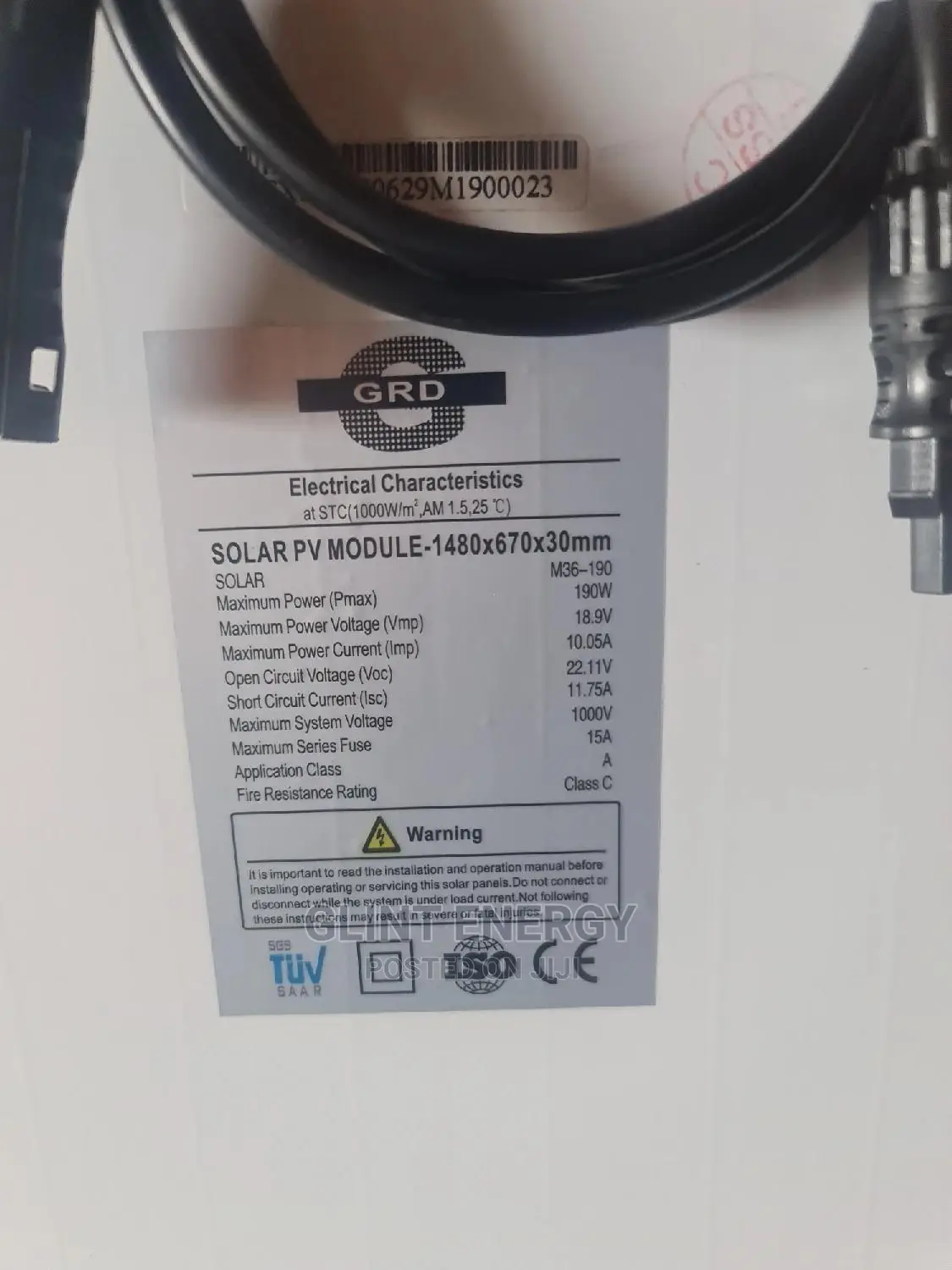190W GRD Solar Panel