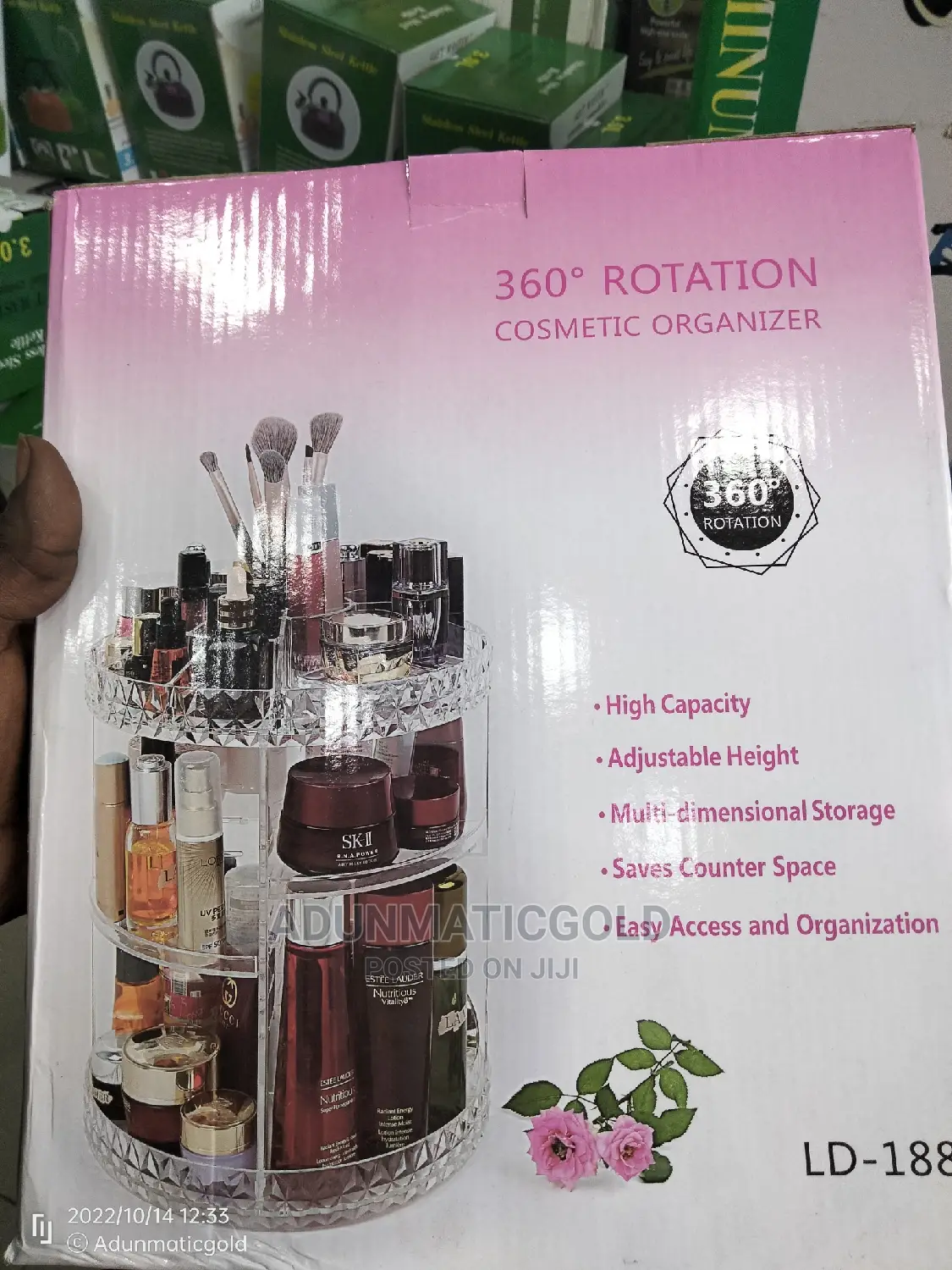 Transpent Cosmetics Organizer 370 Rotating Ooo