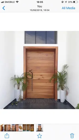 Nigerian Wood Armoured Door
