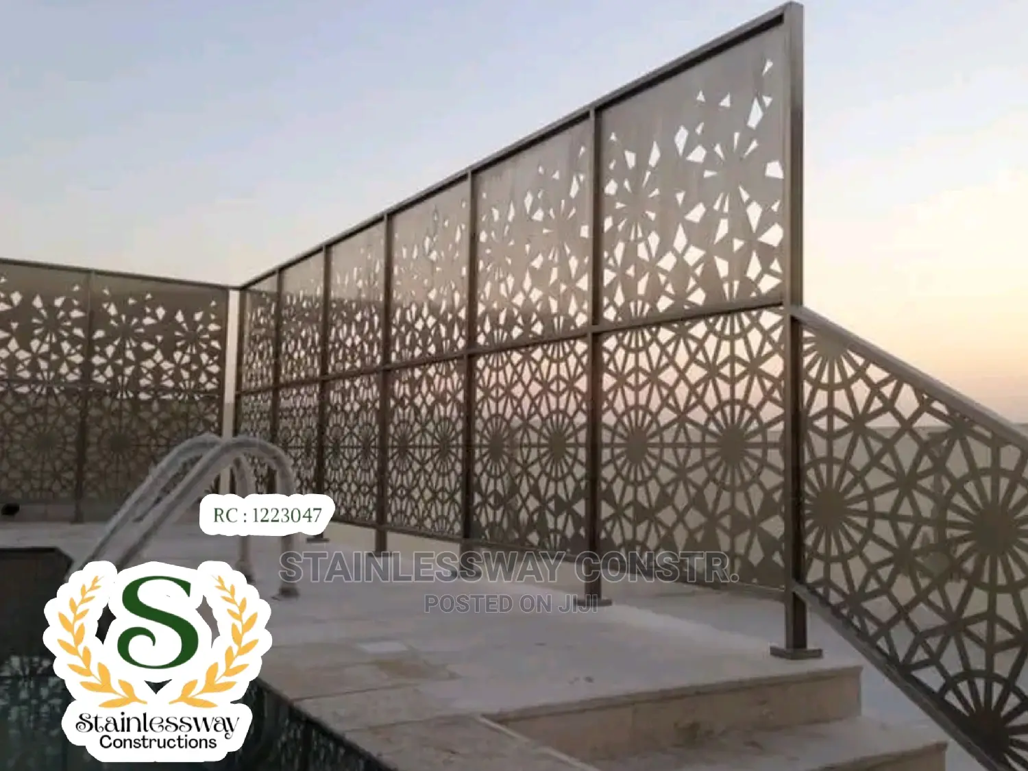 Lasercut Swimming Pool Side Divider at Wuye District Abuja