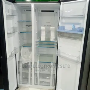 Haier Thermocool Side by Side Fridge 540 Liters Black With Dispenser