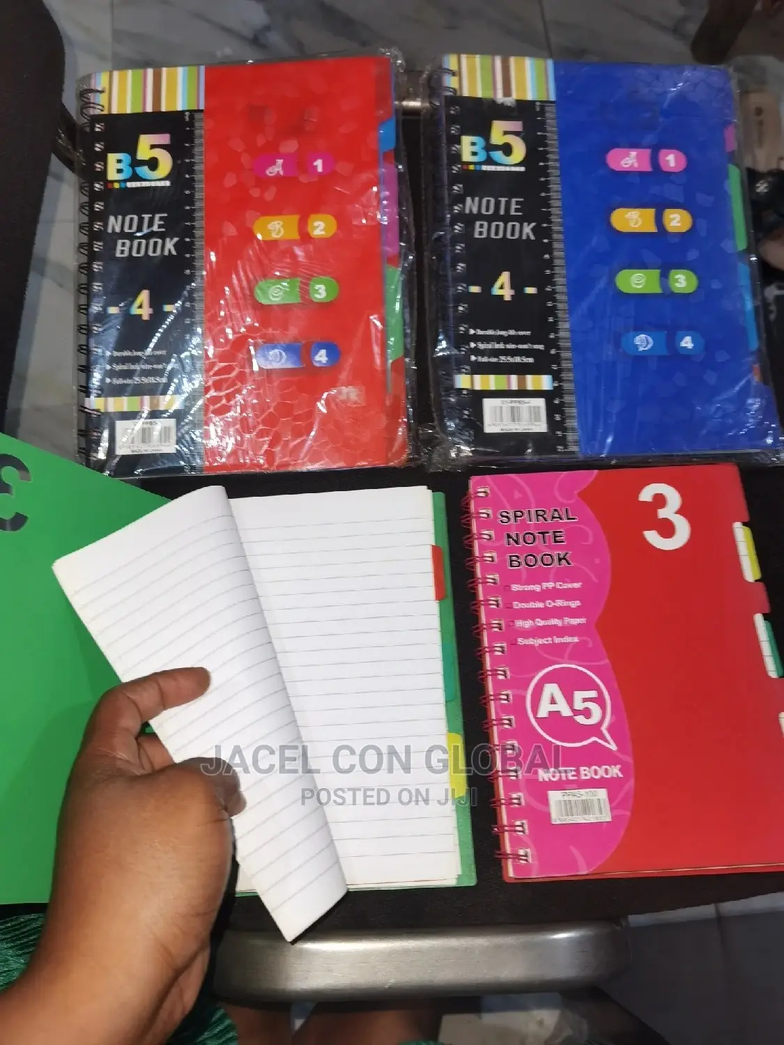 A5 PVC 4 in 1 Notebook (Spiral Blinded Notebook)