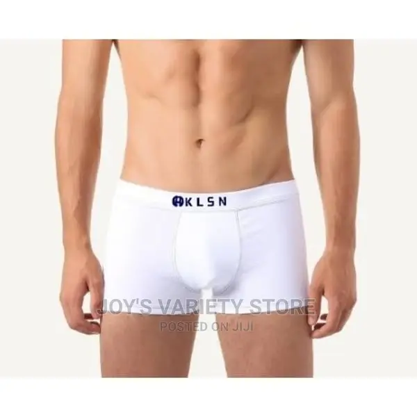 Plain White Men Underwear_ 4 In1