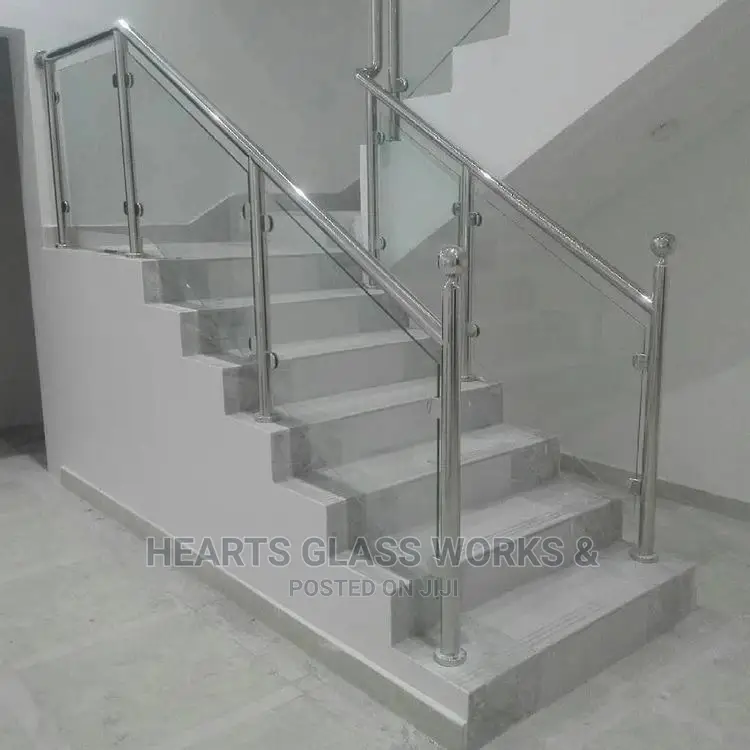 Modern Stainless Rail With Glass.