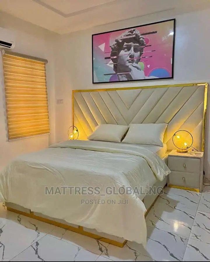 6 by 6 Gold Design Bed Frame