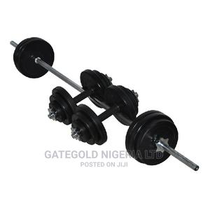 Wk-50r Deluxe 50kg Rubber Barbell/Dumbbell KIT
