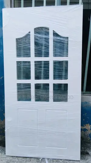 Single 4ft Wooden Door With Glass