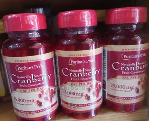 Puritan's Prides Natural Sourced Cranberry 25000mg by 60