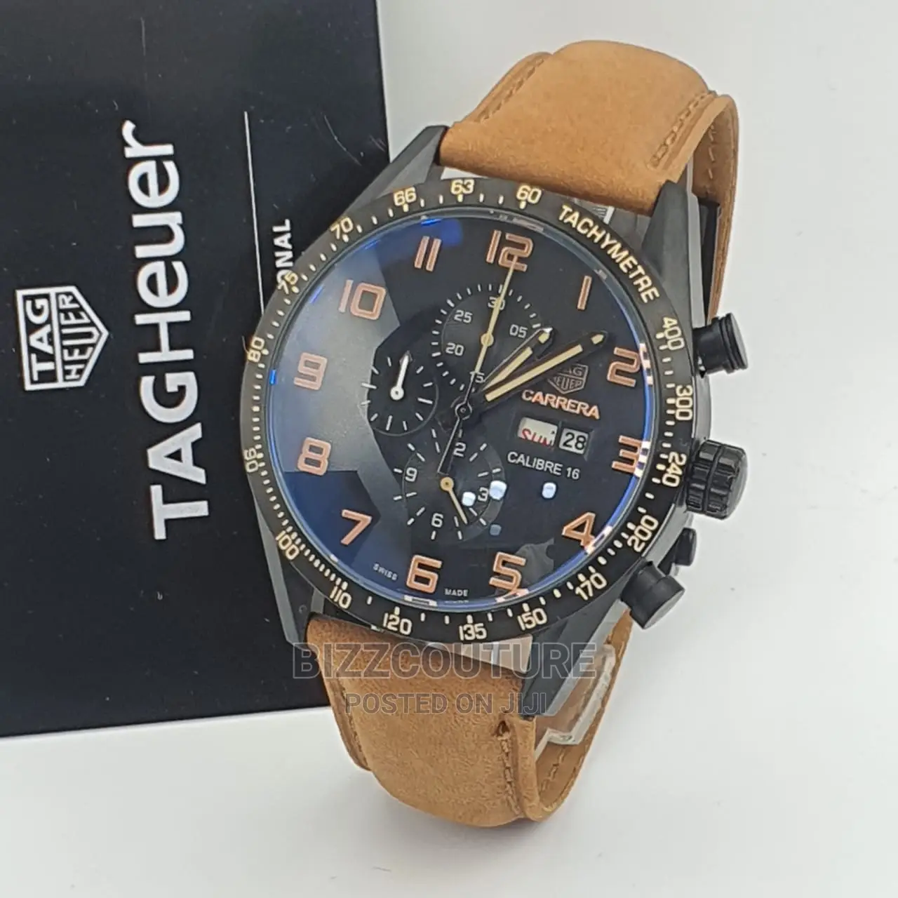 High Quality Tag Heuer Leather Strap Watch Available Instore