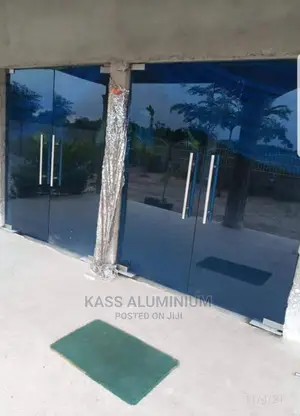 Blue Swing Door Glass