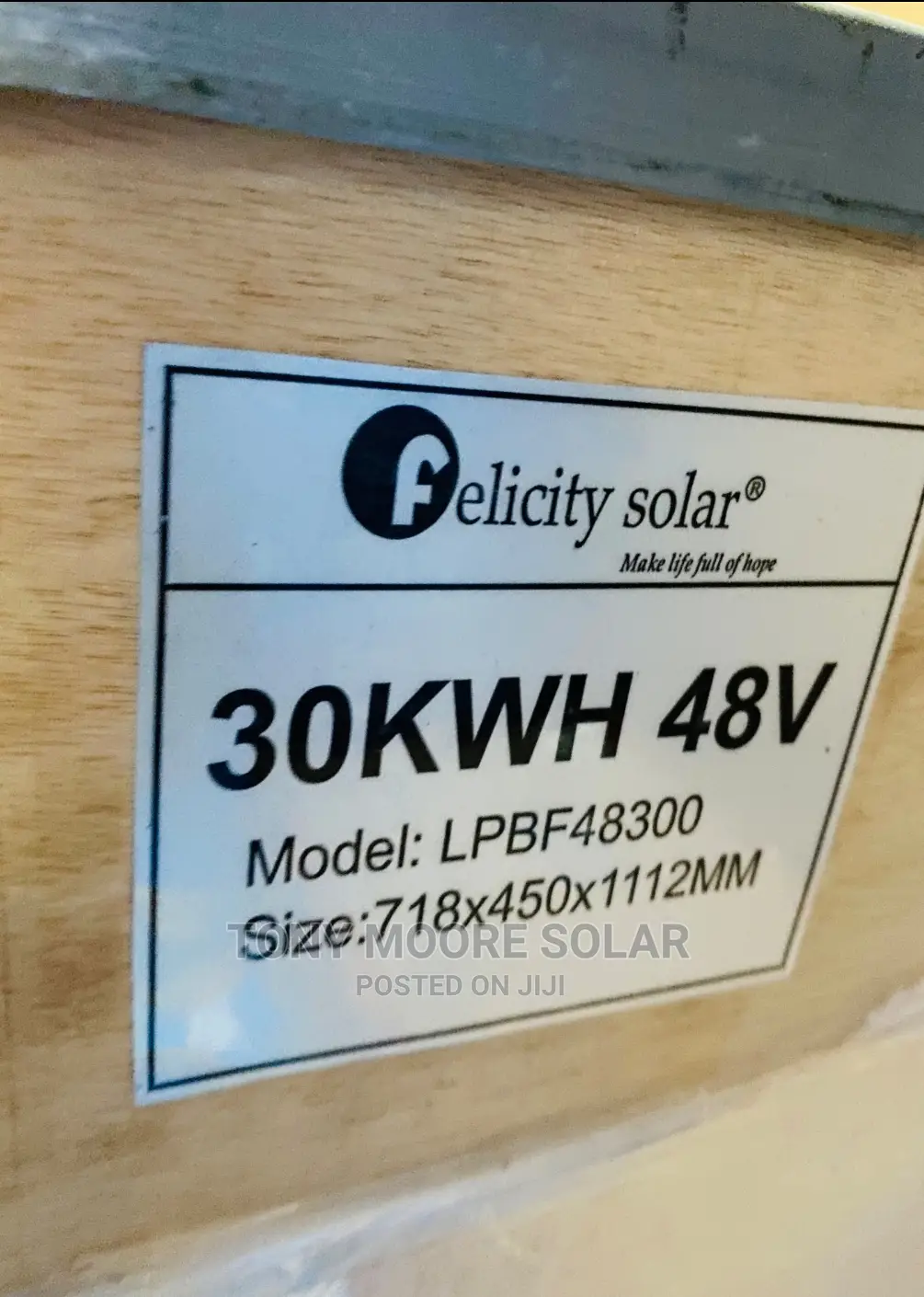 30kwh 48v Felicity Lithium Battery