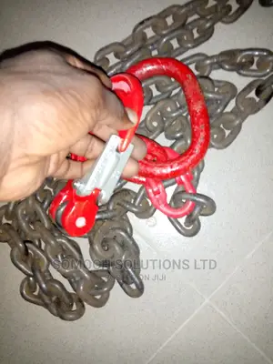Lifting Chain 3 Ton Hook, 8mm Chain, 4 Meter Length Low Bed