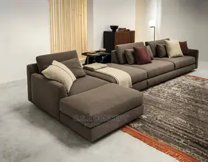 Exquisite Brown L-Shaped Leather Sofa for Comfort