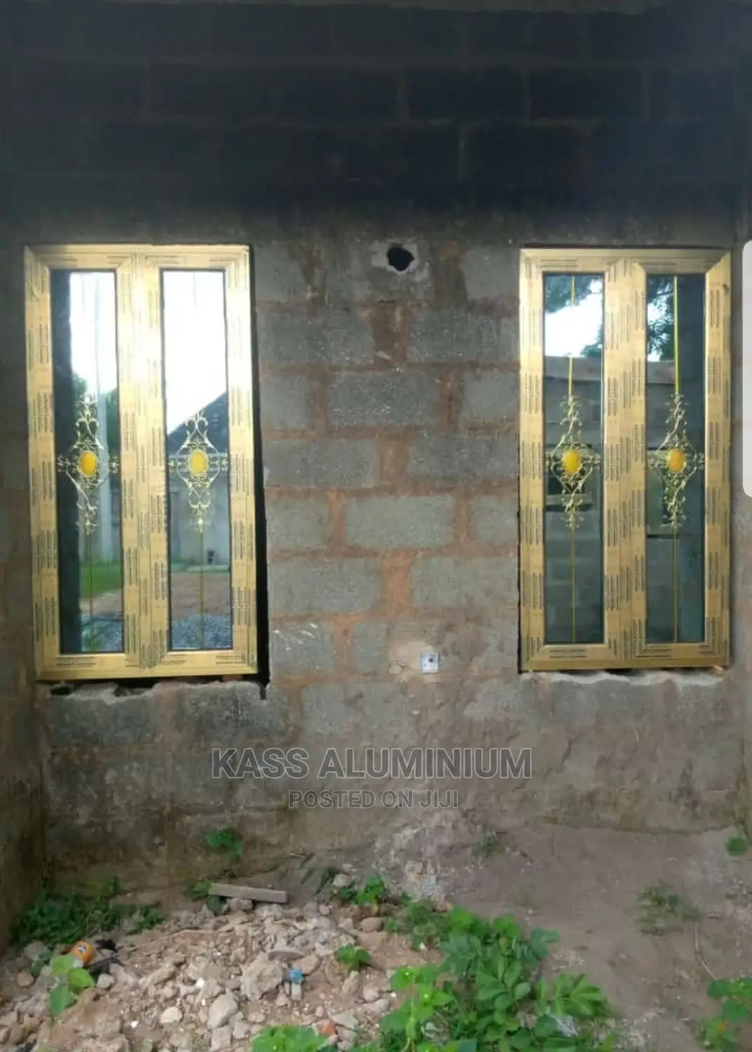 Gold Aluminium Casement Window