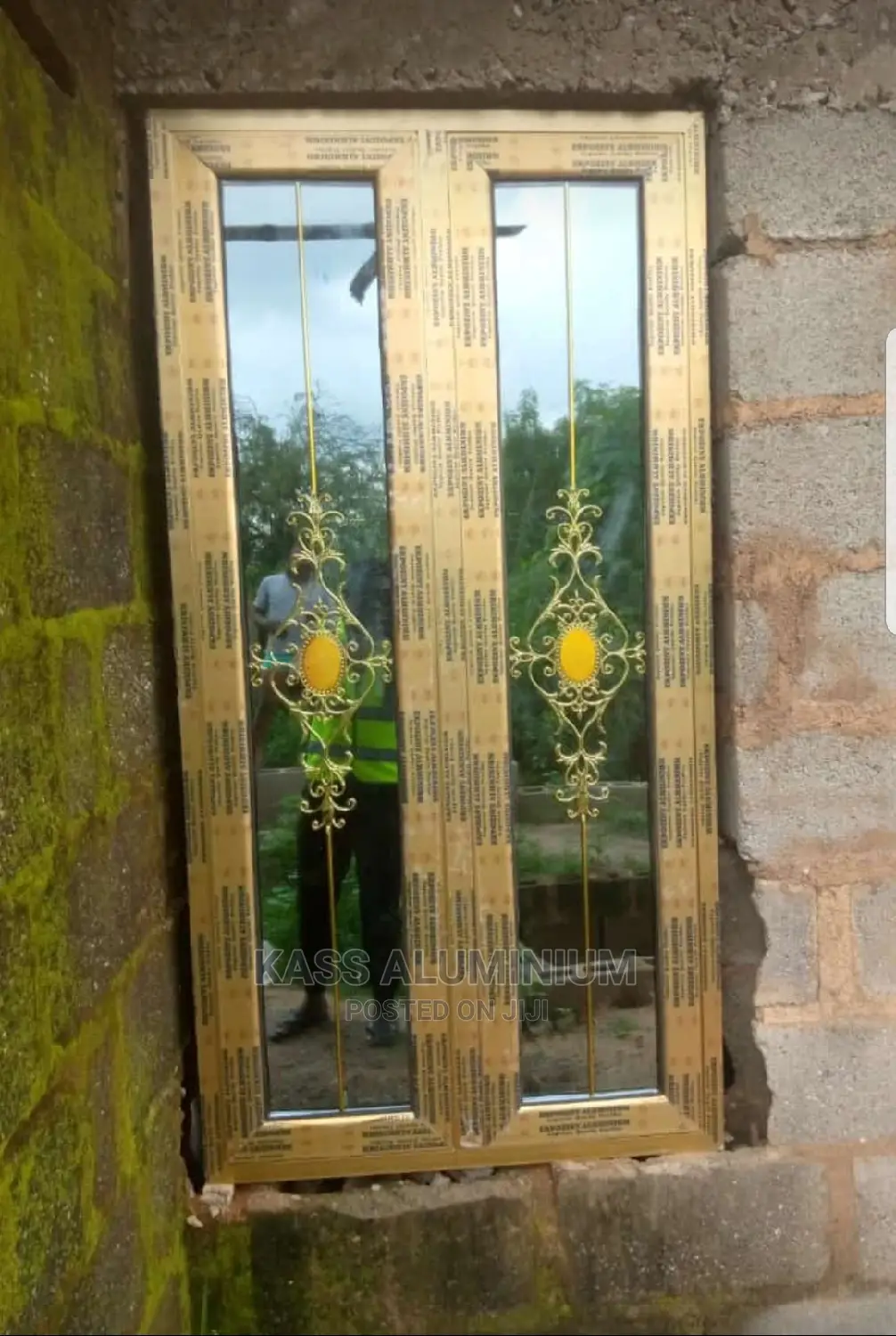 Gold Aluminium Casement Window