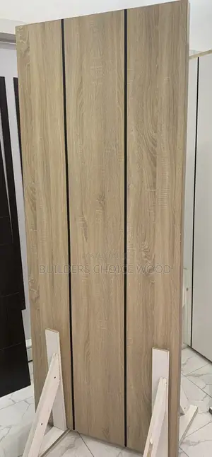 Beige Wooden Door With Black Lining
