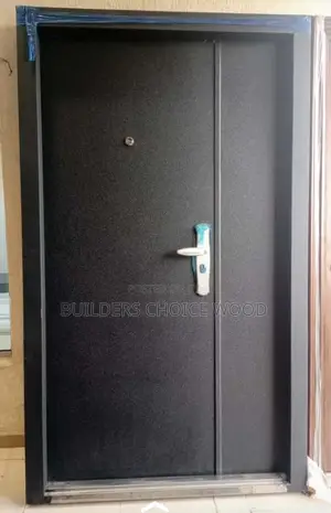 Black Security Steel Door 4ft