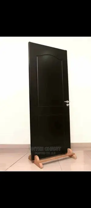 840 Hard Wooden Door Black Wooden