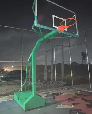 A Pair Of Industrial Commercial Olympic Basketball Stand