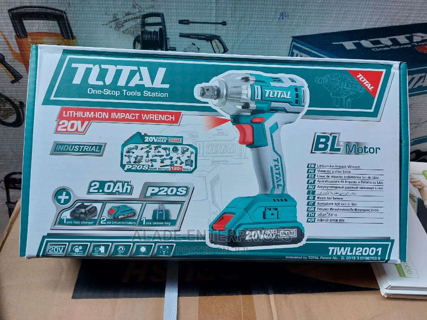 Total Cordless Impact Wrench Socket Machine - 20v