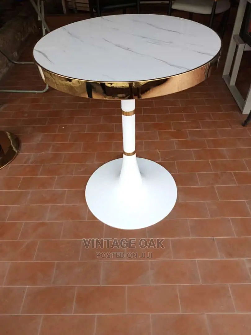High Classic Marble Restaurant Table, Mini Dining.