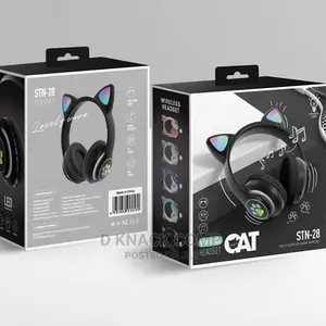 Led Cat Ear Wireless Headphones Blue-Tooth 5.0