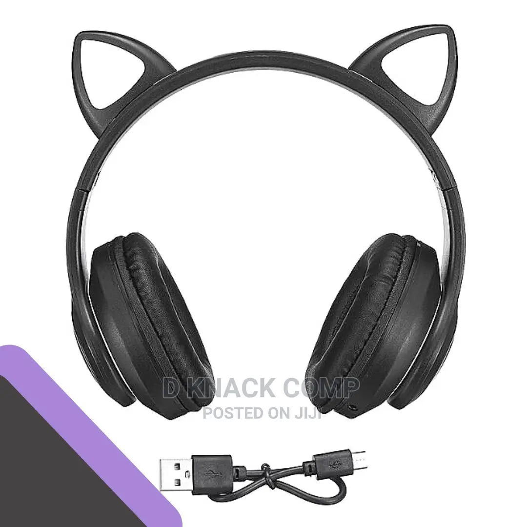 Led Cat Ear Wireless Headphones Blue-Tooth 5.0