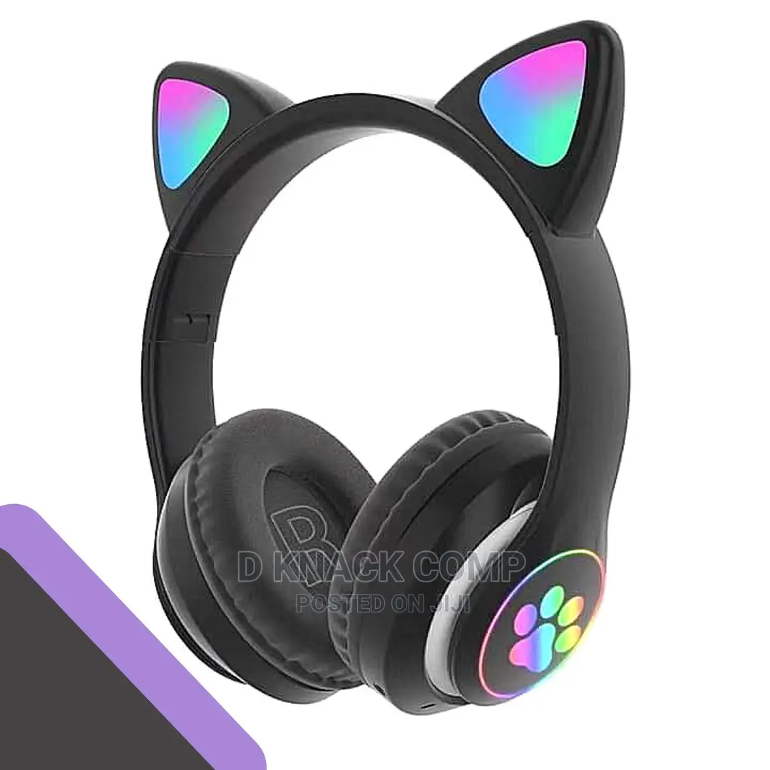 Led Cat Ear Wireless Headphones Blue-Tooth 5.0