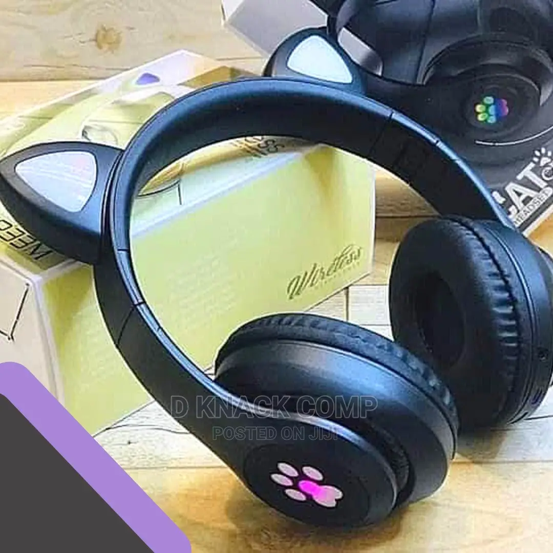 Led Cat Ear Wireless Headphones Blue-Tooth 5.0