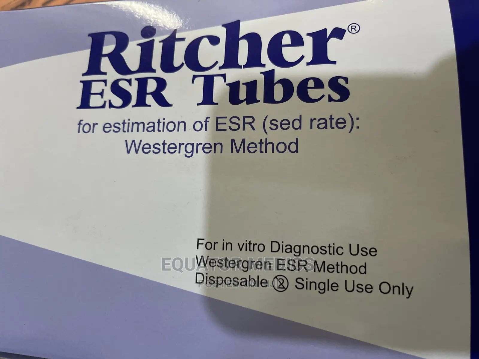 Ritcher ESR Tubes - EQUATOR MEDICS INTERNATIONAL LTD Price: ₦ 25,500 on ...