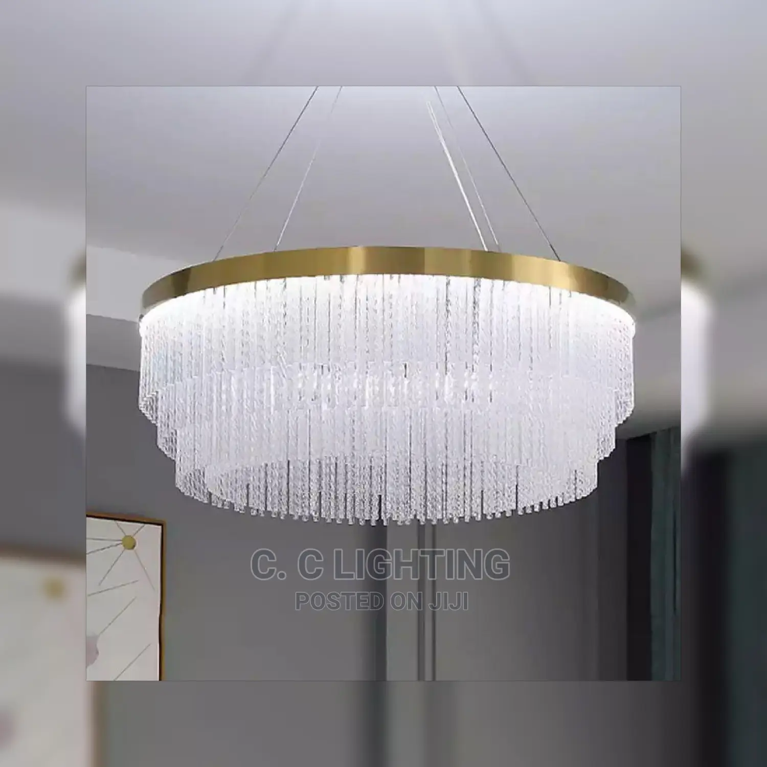 Crystal Led Chandelier Size 500
