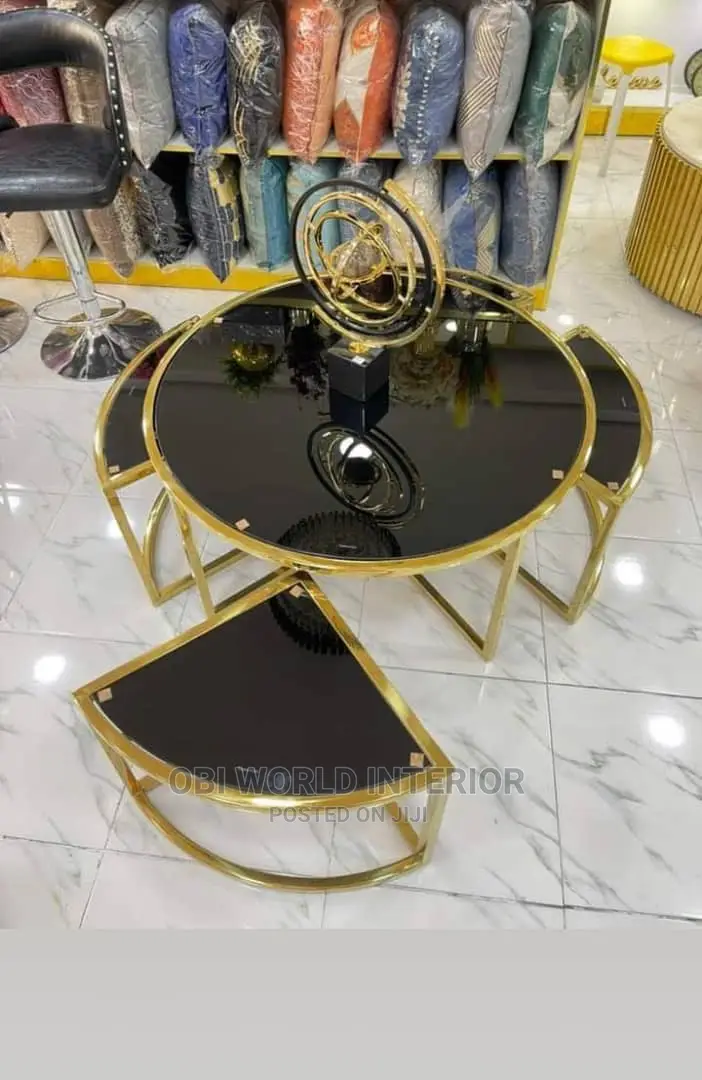 Luxury Center Table and Side Stools Sets