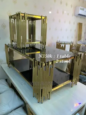 Luxury Center Table and Side Stools Sets
