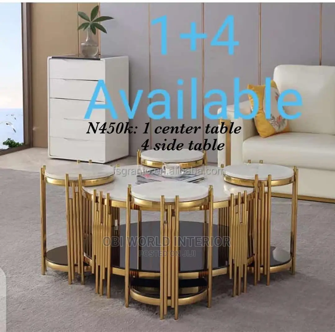 Luxury Center Table and Side Stools Sets
