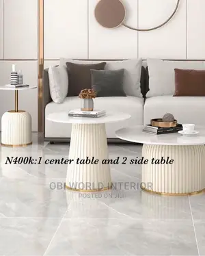 Luxury Center Table and Side Stools Sets