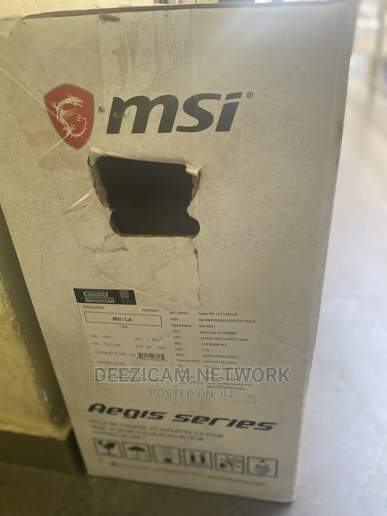 New Desktop Computer MSI Aegis 3 32GB Intel Core I9 SSHD+SSD 2T