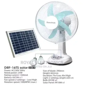 Classic Duravolt(12inches) Rechargeable Table Fan