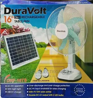 Newly Branded Duravolt(16 Inches) Rechargeable Table