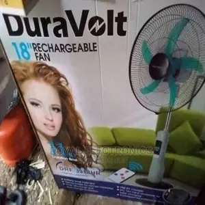 Duravolt 18" Rechargeable Fan With Remote Control
