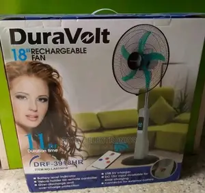 Newly Branded Duravolt 18"Rechargeable Fan With Remotecontro