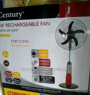 Heavy Duty Century 18 Inches Rechargeable Fan