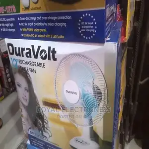 Duravolt 12” Rechargeable Table Fan- Pure Coil