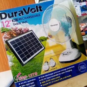 Latest Duravolt 12” Rechargeable Table Fan- Pure Coil
